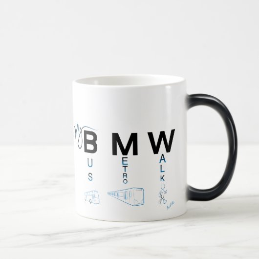 My BMW - Bus, Metro, Walk モーフィングマグカップ (右)
