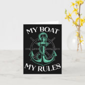 My Boat My Rules Boat Captain Anchor Boating Saili カード (黄色い花)
