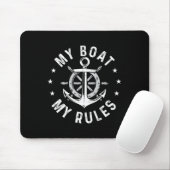 My Boat My Rules - Boating Sailing Boat Captain Mo マウスパッド (マウス)
