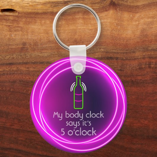 My Body Clock Says It's 5 o'clock キーホルダー (正面)