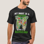 My Body is a Garden not a Graveyard Vegan  Saying Tシャツ (正面)