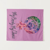 My Body My Choice Feminist Pro-choice タペストリー (正面(横))