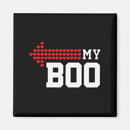 My Boo &amp; My Bae Valentines Day Cute Couple Mat マグネット (正面)