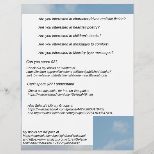 My Books Available  チラシ (正面)