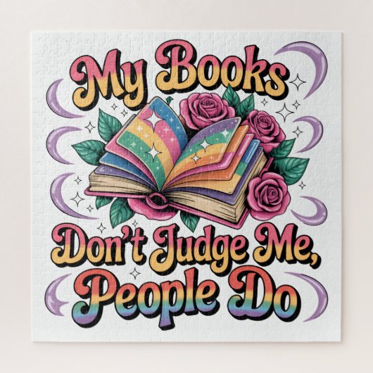 My Books Don't Judge Me.... ジグソーパズル (縦)