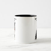 My Border Collie Is Stuck On Me Dog Lover ツートーンマグカップ (中央)