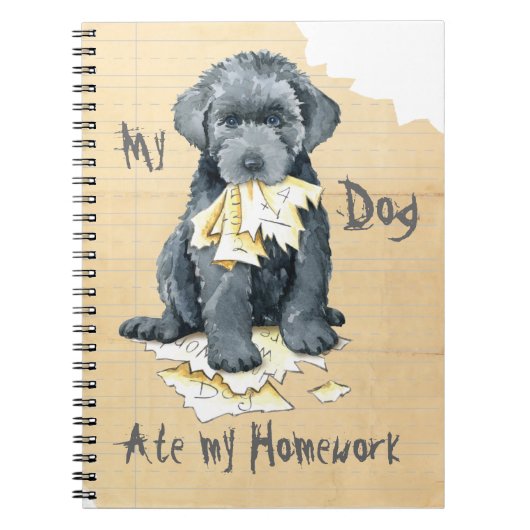 My Bouvier My Homework食べノート ノートブック (正面)