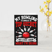 My Bowling Technique Funny Bowling Bowler Men Wome カード (黄色い花)