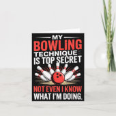 My Bowling Technique Is Top Secret Funny Bowling C カード (正面)