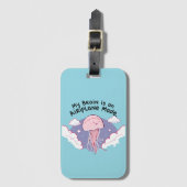 My Brain Airplane Mode Funny Jellyfish Brain Fog ラゲッジタグ (正面縦)