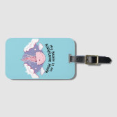 My Brain Airplane Mode Funny Jellyfish Brain Fog ラゲッジタグ (正面横)