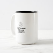 My Brain Has Too Many Tabs Open Funny Sarcastic Co ツートーンマグカップ (正面左)