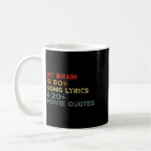 My Brain Is 80% Song Lyrics &amp; 20% Movie Quotes コーヒーマグカップ (左)