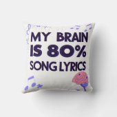 "My Brain Is 80% Song Lyrics" Graphic クッション (裏面)