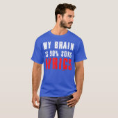 My Brain is 90ong 歌詞 楽しい音楽 人生 レトロ Tシャツ (正面フル)