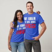 My Brain is 90ong Lyrics Funny Music Life retro Tシャツ (ユニセックス)