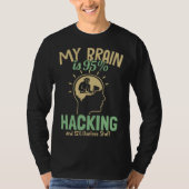 My Brain is 95 Hacking Ethical Hacking White Hat H Tシャツ (正面)