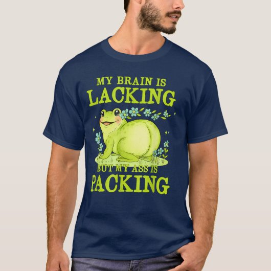 My Brain is Lacking Funny Unhinged Adult Meme Brai Tシャツ (正面)