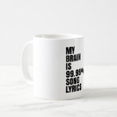 My Brain Is Song Lyrics Coffee Mug  コーヒーマグカップ (正面左)