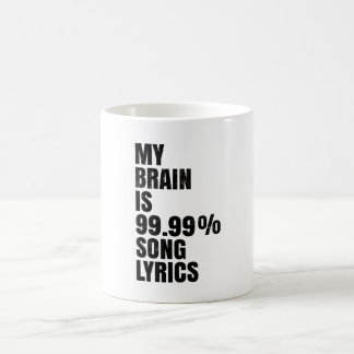 My Brain Is Song Lyrics Coffee Mug  コーヒーマグカップ