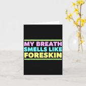 My Breath Smells Like Foreskin Funny Adult Humor  カード (黄色い花)