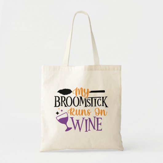 My Broomstick Runs on Wine  トートバッグ (正面)