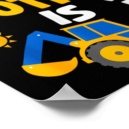 My Brother Is 3 3rd Birthday Boy Digger Constructi ポスター (角)