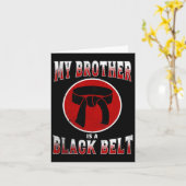 My Brother Is A Black Belt Martial Arts Tee Karate カード (黄色い花)