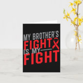 My Brother's Fight Is My Fight Blood Cancer Awaren カード (黄色い花)