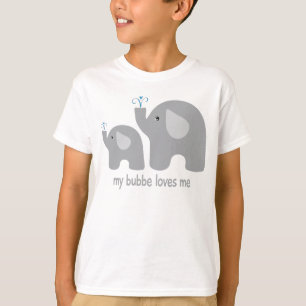 My Bubbe Loves Me - Cute Elephant 子供へ Shirt Tシャツ