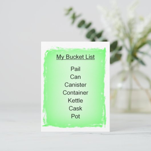My Bucket List ポストカード (スタンド正面)