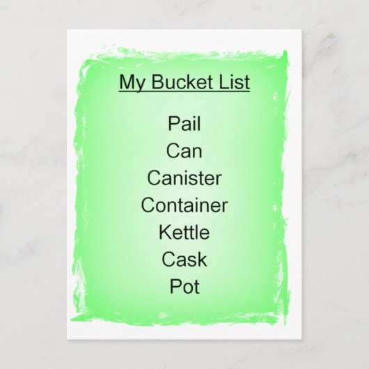 My Bucket List ポストカード (正面)