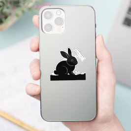 My Bunny's Say: Rabbit パーソナライズされた Silhouette シール