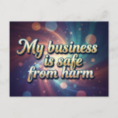 My business is safe from harm positiveaffirmation  ポストカード (正面)