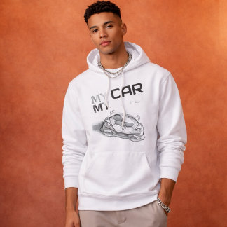 My Car My Road - スケッチスタイルのスーパーカグラフィックTシャツ パーカ