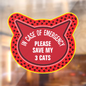 My Cat 救 Safety Alertカスタム First Responder ウィンドウサイン (シート2)