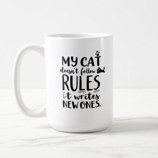 My Cat Doesn't Follow Rules コーヒーマグカップ (左)