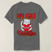 My Cat Is My Valentine Kitten Lover Heart Valentin Tシャツ (デザイン正面)