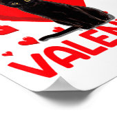 My Cat Is My Valentine Paw Heart Cat Owner Valenti ポスター (角)