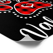 My Cat Is My Valentine Red Plaid Cat Lover Valenti ポスター (角)