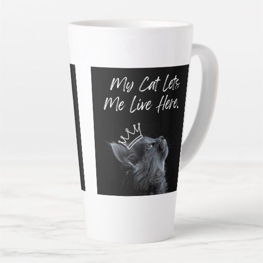 My Cat Lets Me Live Here カフェラテマグ (右アングル)