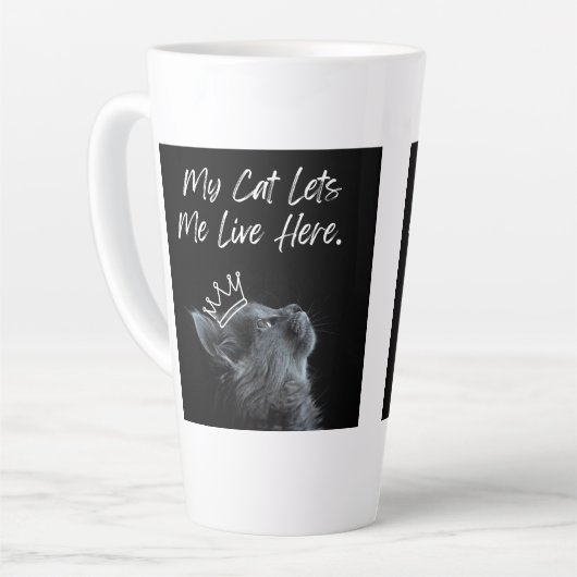My Cat Lets Me Live Here カフェラテマグ (左アングル)