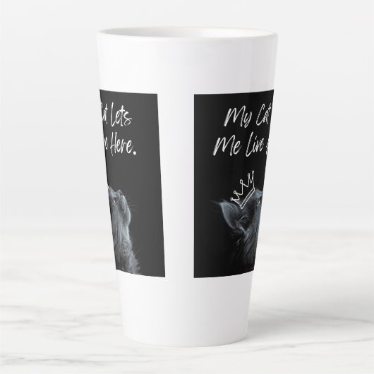 My Cat Lets Me Live Here カフェラテマグ (正面)