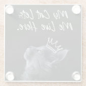 My Cat Lets Me Live Here ガラスコースター (裏面)