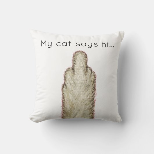 My Cat Says Hi... クッション (正面)