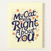 My Cat Was Right About You –Cat Lover プランナー手帳 (裏面)