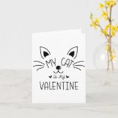 My Cats Are My Valentine Cat Valentines Day 1  カード (黄色い花)