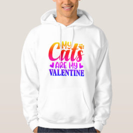My Cats Are My Valentine Hoodie – Funny Cat Lover  パーカ