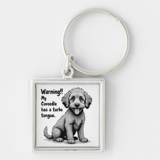 My Cavoodle Has A Turbo Tongue キーホルダー (正面)