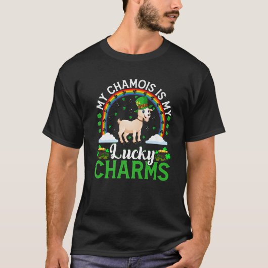 My Chamois Is My Lucky Charms Funny Chamois St Pat Tシャツ (正面)